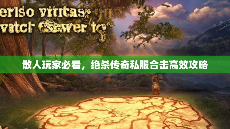 散人玩家必看，绝杀传奇私服合击高效攻略