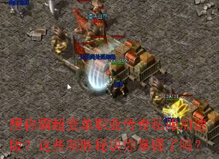 想称霸超变单职业传奇私服加速版？这些制胜秘诀你掌握了吗？