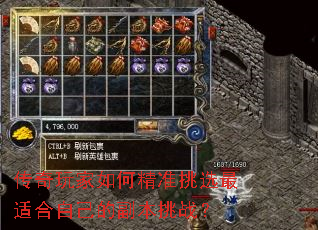 传奇玩家如何精准挑选最适合自己的副本挑战？