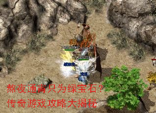 熬夜通宵只为绿宝石？传奇游戏攻略大揭秘