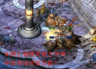 如何正确使用复古传奇中的存储经验功能？