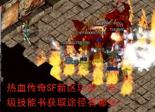 热血传奇SF新区玩家，高级技能书获取途径有哪些？