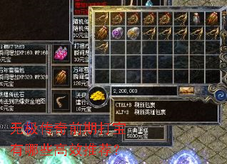 无极传奇前期打宝有哪些高效推荐？