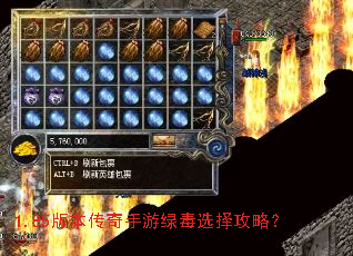 1.85版本传奇手游绿毒选择攻略？