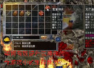 如何有效提升法师在传奇游戏中的生存能力？