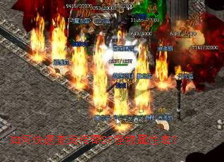 如何快速查询传奇SF怪物属性表？