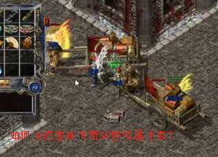 如何快速查询传奇SF怪物属性表？