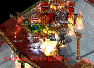 如何快速查询传奇SF怪物属性表？