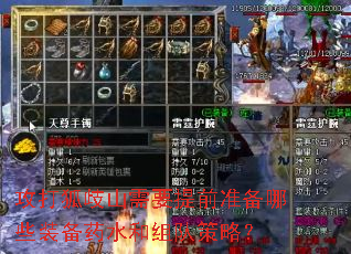 攻打狐歧山需要提前准备哪些装备药水和组队策略？