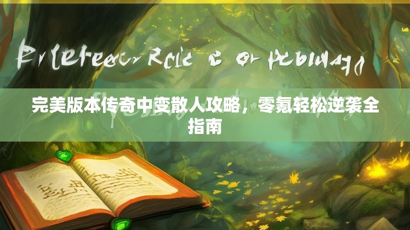 完美版本传奇中变散人攻略，零氪轻松逆袭全指南