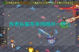传奇私服发布网刚开一秒123