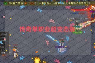 传奇单职业超变态版