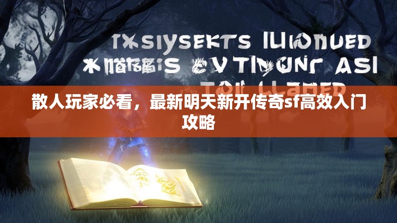 散人玩家必看，最新明天新开传奇sf高效入门攻略