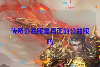 传奇公益服是真正的公益服吗