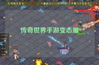 传奇世界手游变态服