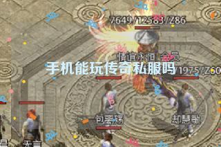 手机能玩传奇私服吗