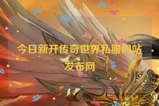 今日新开传奇世界私服网站发布网