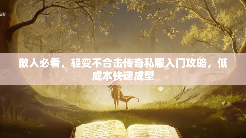 散人必看，轻变不合击传奇私服入门攻略，低成本快速成型