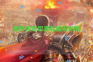 新开传奇世界私服发布网