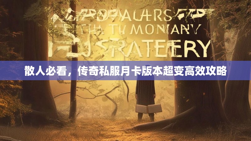 散人必看，传奇私服月卡版本超变高效攻略