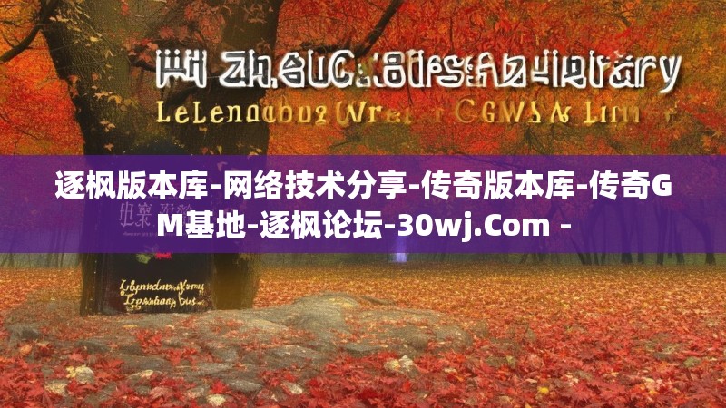 逐枫版本库-网络技术分享-传奇版本库-传奇GM基地-逐枫论坛-30wj.Com -