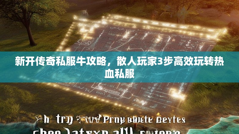 新开传奇私服牛攻略，散人玩家3步高效玩转热血私服