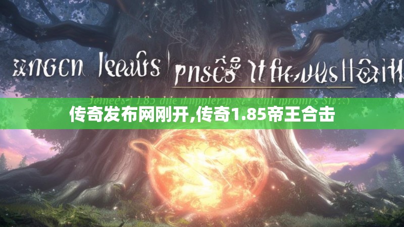 传奇发布网刚开,传奇1.85帝王合击