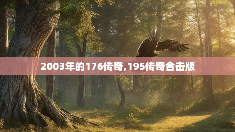 2003年的176传奇,195传奇合击版