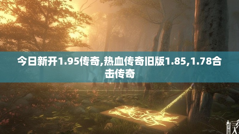 今日新开1.95传奇,热血传奇旧版1.85,1.78合击传奇