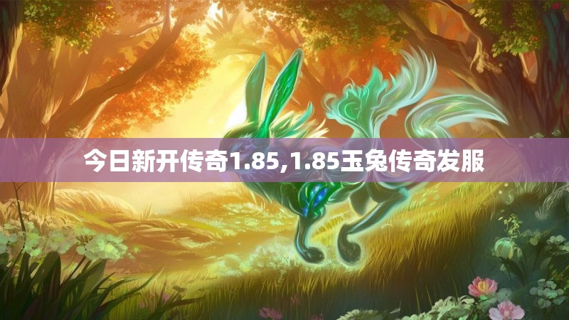 今日新开传奇1.85,1.85玉兔传奇发服