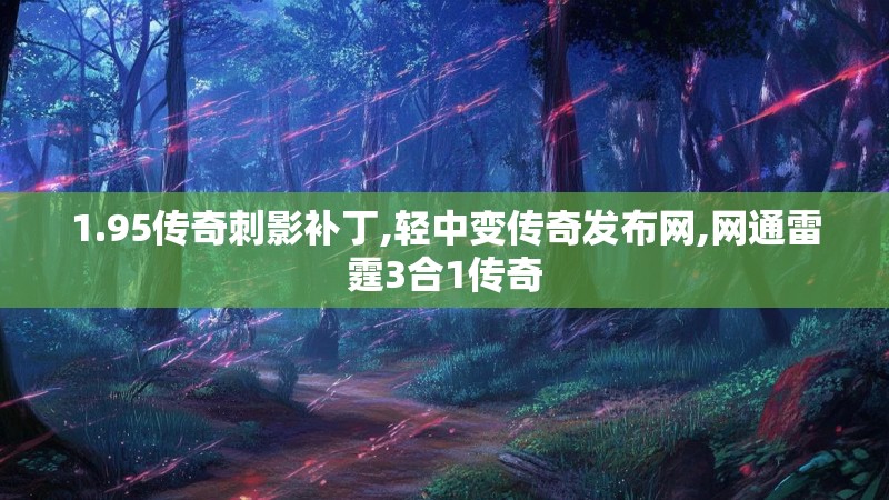 1.95传奇刺影补丁,轻中变传奇发布网,网通雷霆3合1传奇