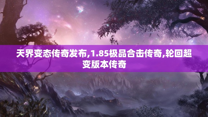 天界变态传奇发布,1.85极品合击传奇,轮回超变版本传奇