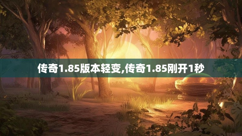 传奇1.85版本轻变,传奇1.85刚开1秒