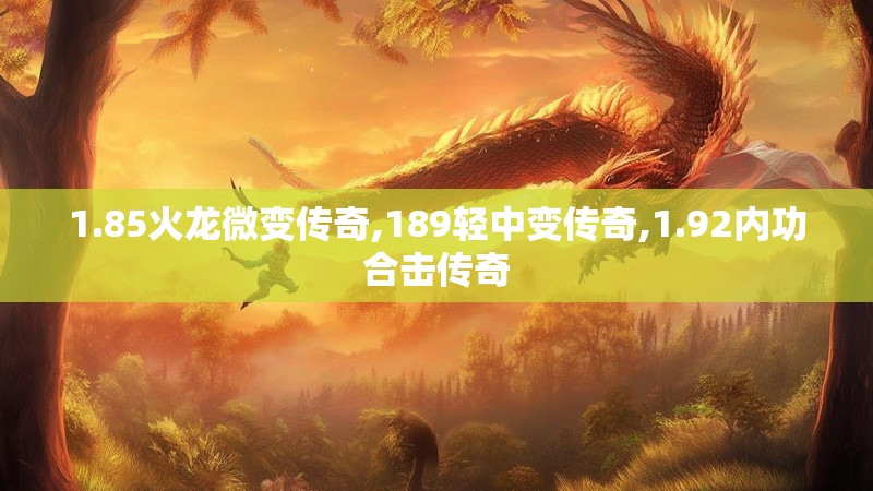 1.85火龙微变传奇,189轻中变传奇,1.92内功合击传奇