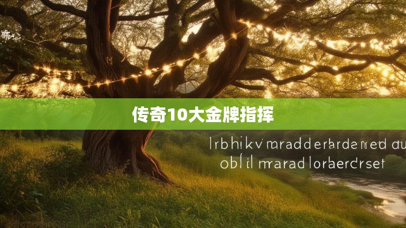 传奇10大金牌指挥