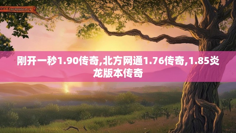 刚开一秒1.90传奇,北方网通1.76传奇,1.85炎龙版本传奇