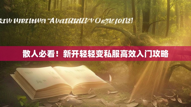 散人必看！新开轻轻变私服高效入门攻略