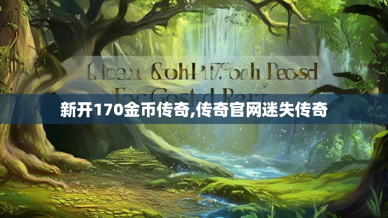 新开170金币传奇,传奇官网迷失传奇