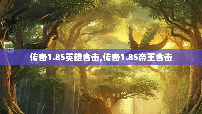 传奇1.85英雄合击,传奇1.85帝王合击