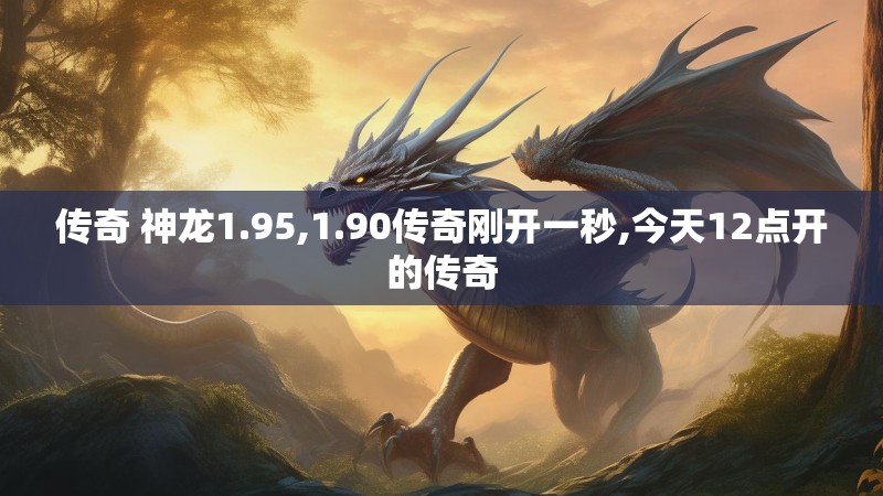 传奇 神龙1.95,1.90传奇刚开一秒,今天12点开的传奇