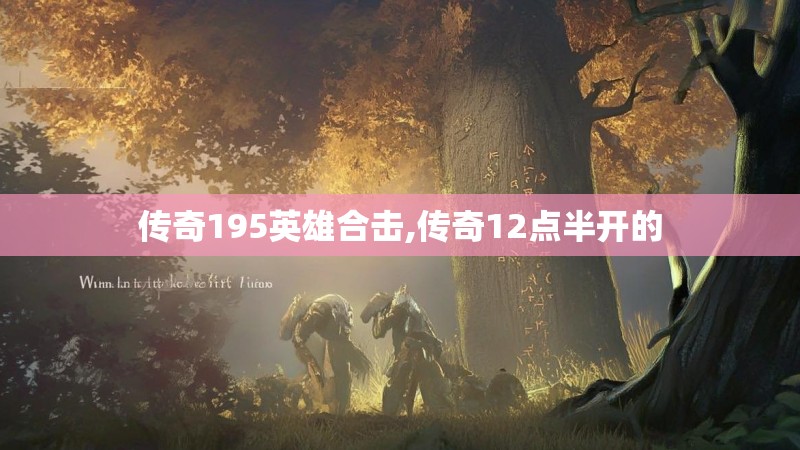 传奇195英雄合击,传奇12点半开的