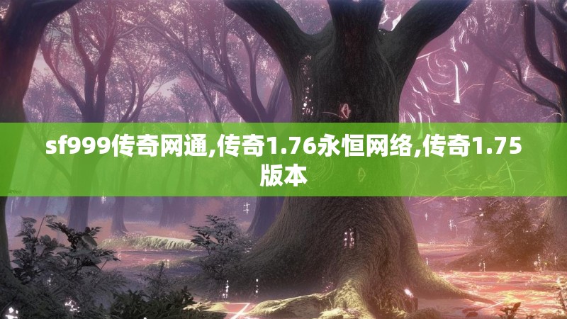 sf999传奇网通,传奇1.76永恒网络,传奇1.75版本