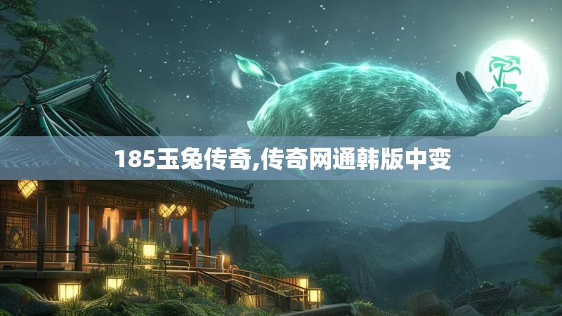 185玉兔传奇,传奇网通韩版中变