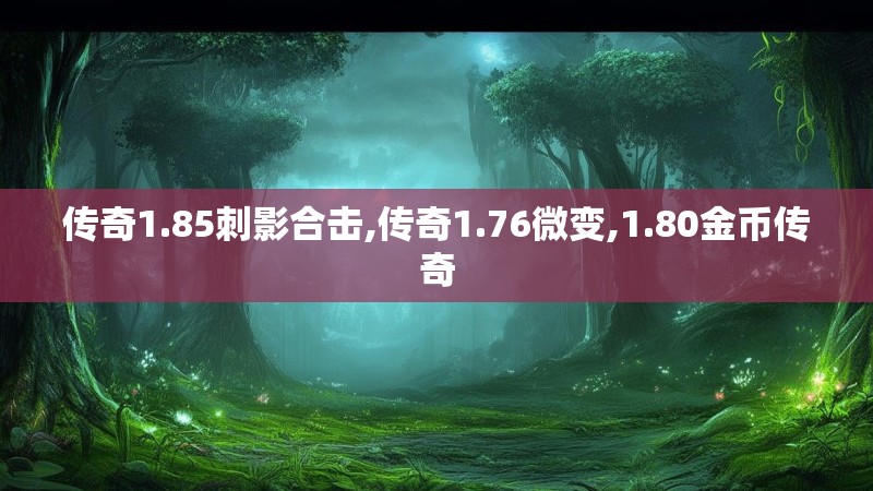 传奇1.85刺影合击,传奇1.76微变,1.80金币传奇