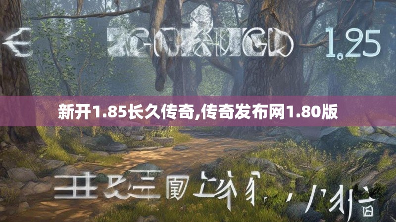 新开1.85长久传奇,传奇发布网1.80版