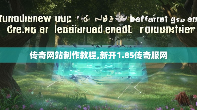 传奇网站制作教程,新开1.85传奇服网