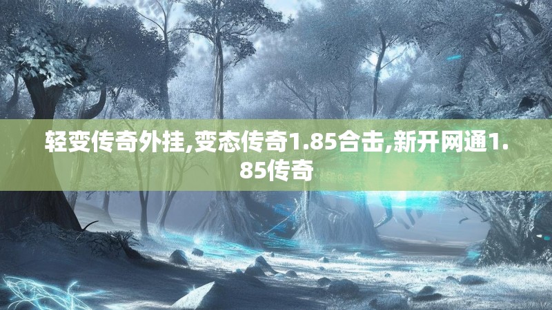 轻变传奇外挂,变态传奇1.85合击,新开网通1.85传奇