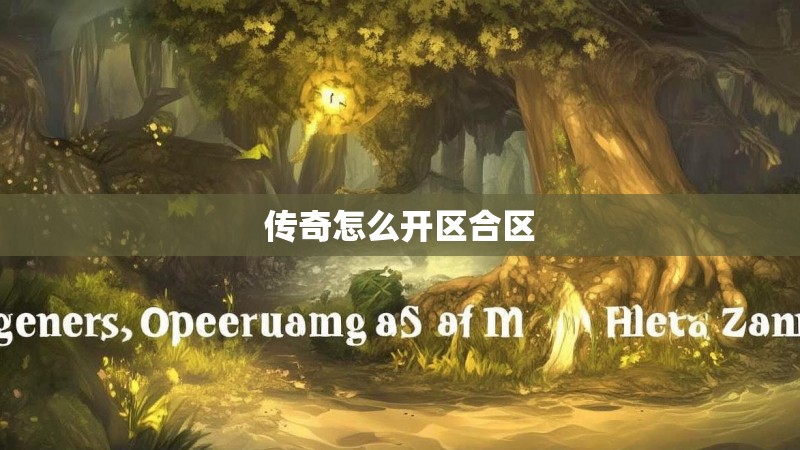 传奇怎么开区合区