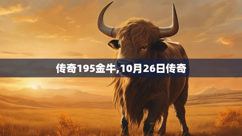 传奇195金牛,10月26日传奇