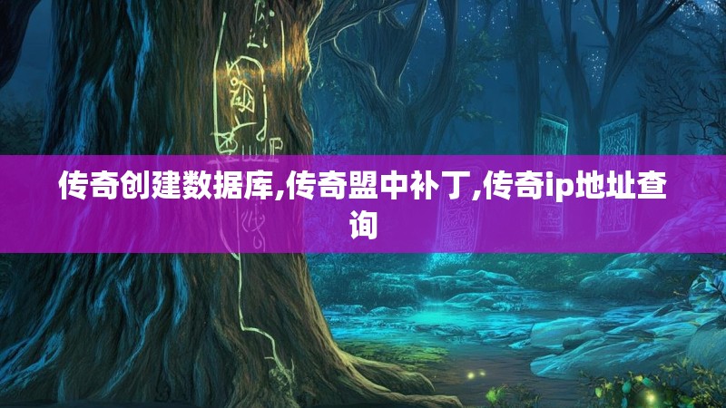 传奇创建数据库,传奇盟中补丁,传奇ip地址查询